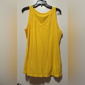 Slim fit 2X yellow and white stripped tank top- NWT